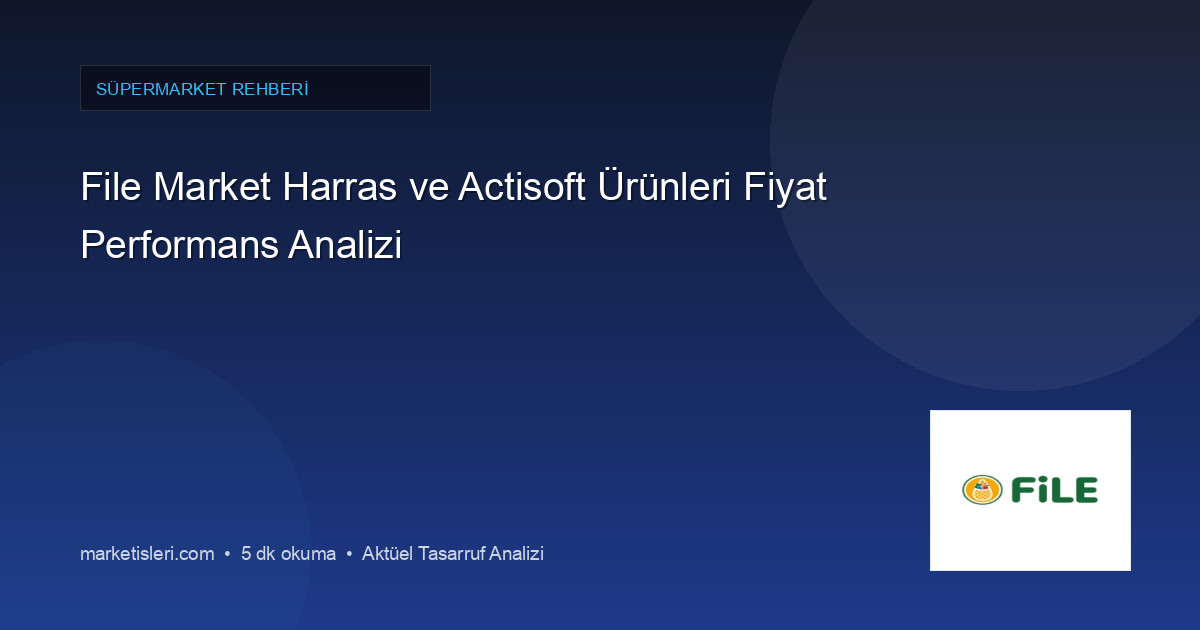 File Market Harras ve Actisoft Ürünleri Fiyat Performans Analizi