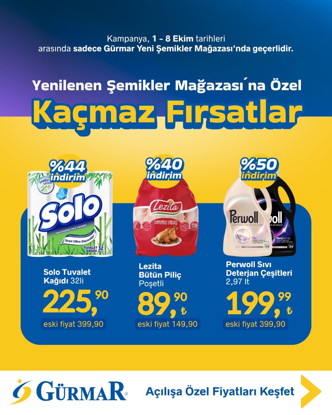 Gürmar 1 Ekim 2026 İndirim Broşürü