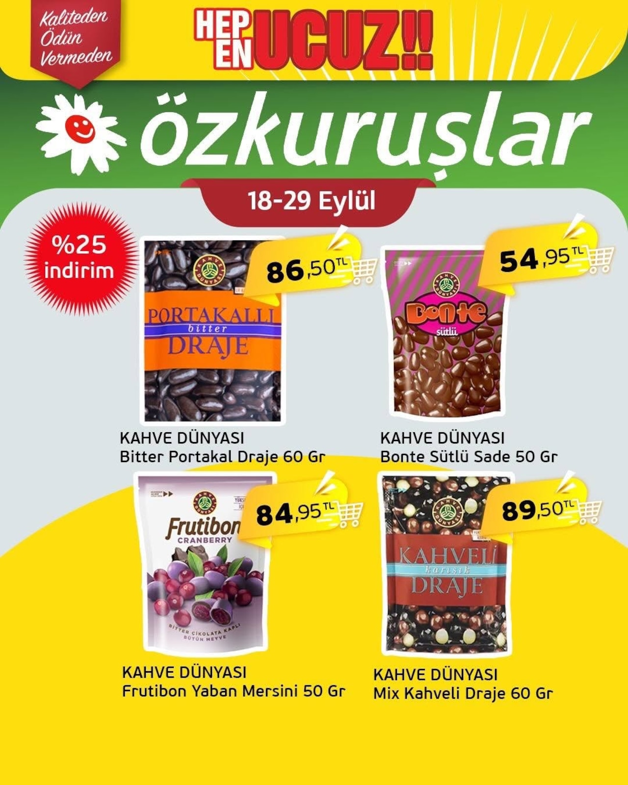 Özkuruşlar Gıda 18 Eylül 2026 İndirim Broşürü