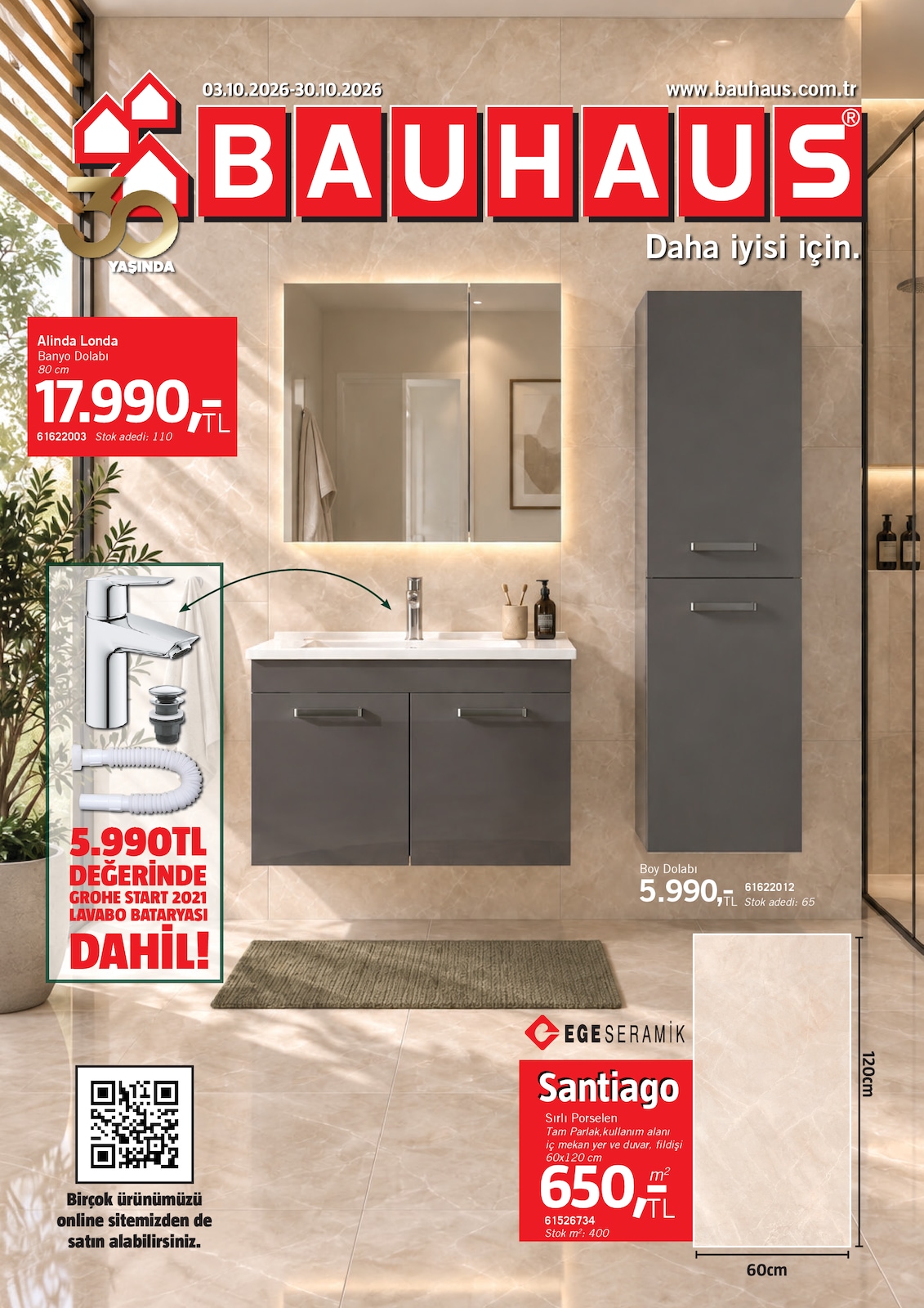 Bauhaus 3 Ekim 2026 İndirim Broşürü