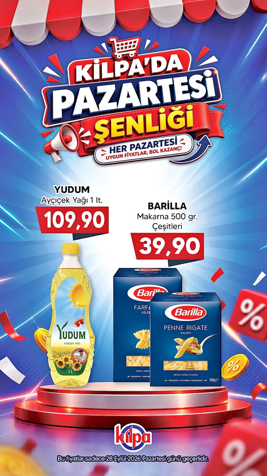 Kilpa Market 28 Eylül 2026 İndirim Broşürü