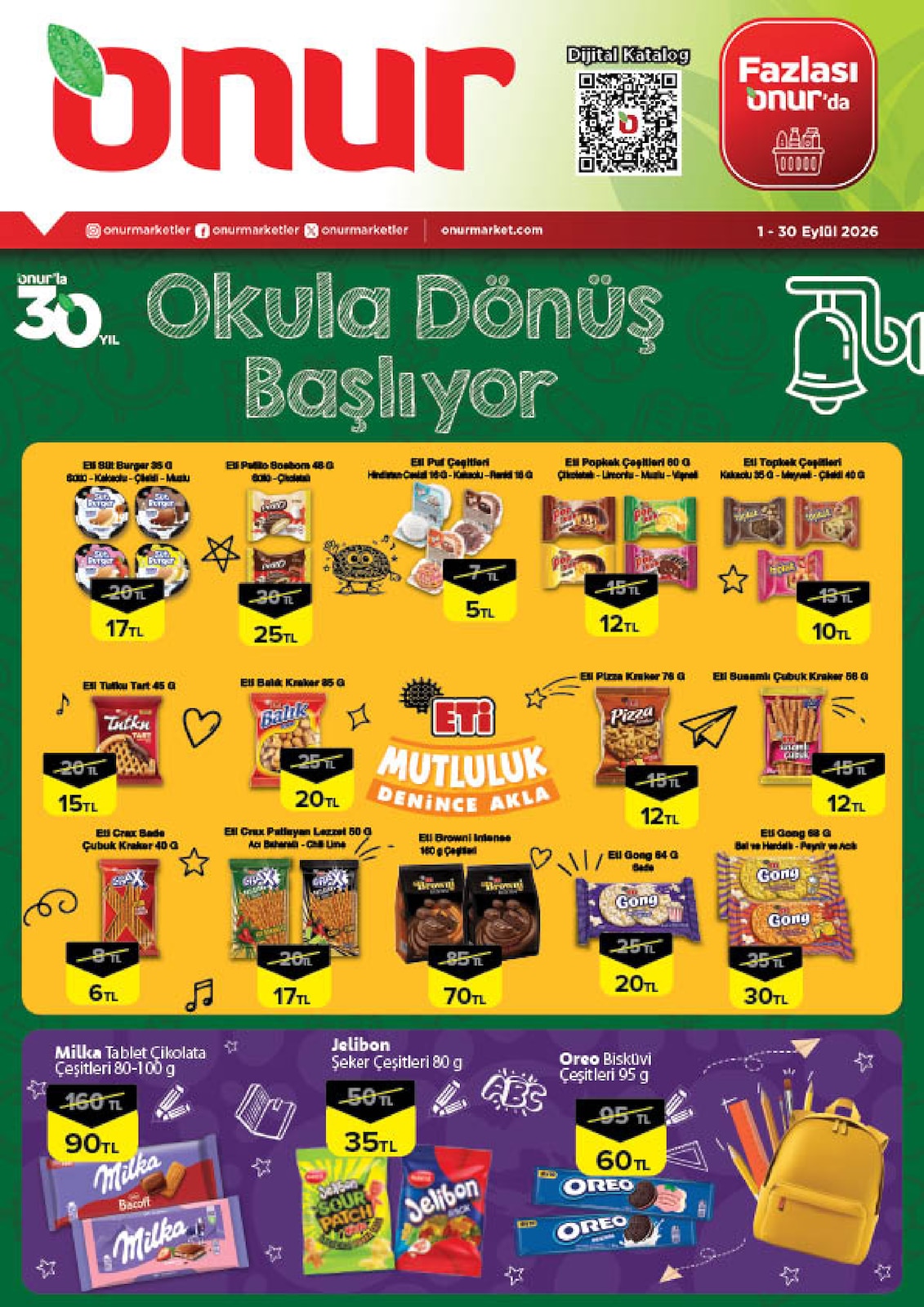 Onur Market 1 Eylül 2026 İndirim Broşürü - İstanbul, Trakya