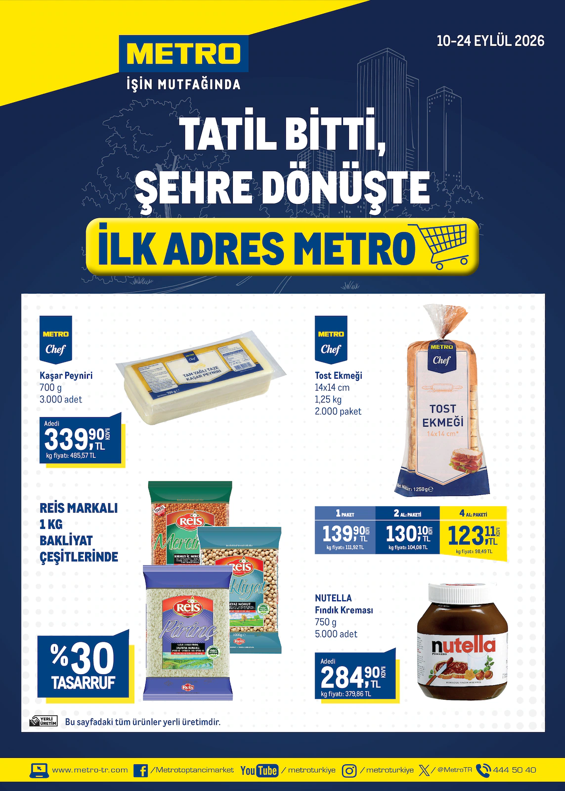 Metro 10 Eylül 2026 Şehre Dönüş