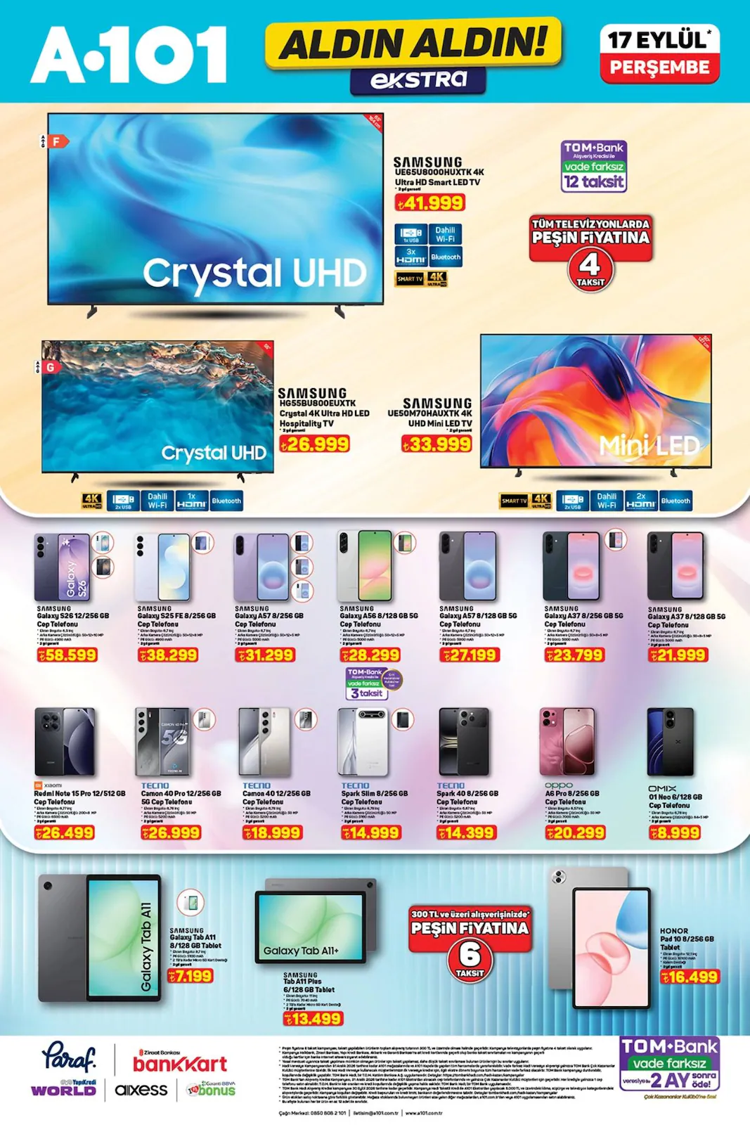 A101 17 Eylül 2026 Aldın Aldın Ekstra Broşürü