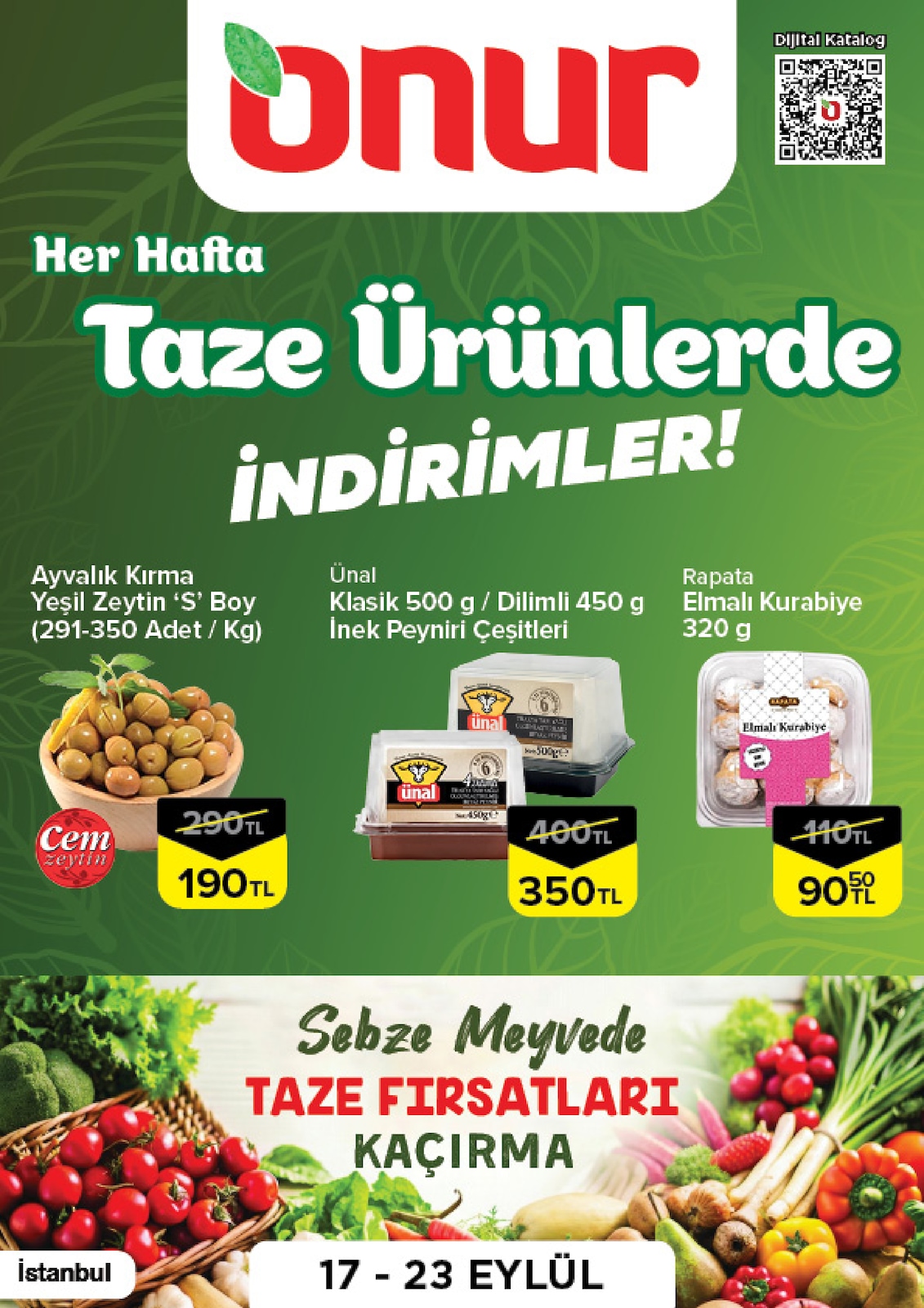 Onur Market 17 Eylül 2026 İndirim Broşürü - İstanbul, Trakya