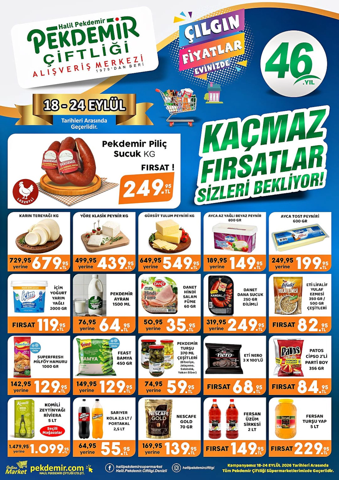 Pekdemir Market 18 Eylül 2026 İndirim Broşürü