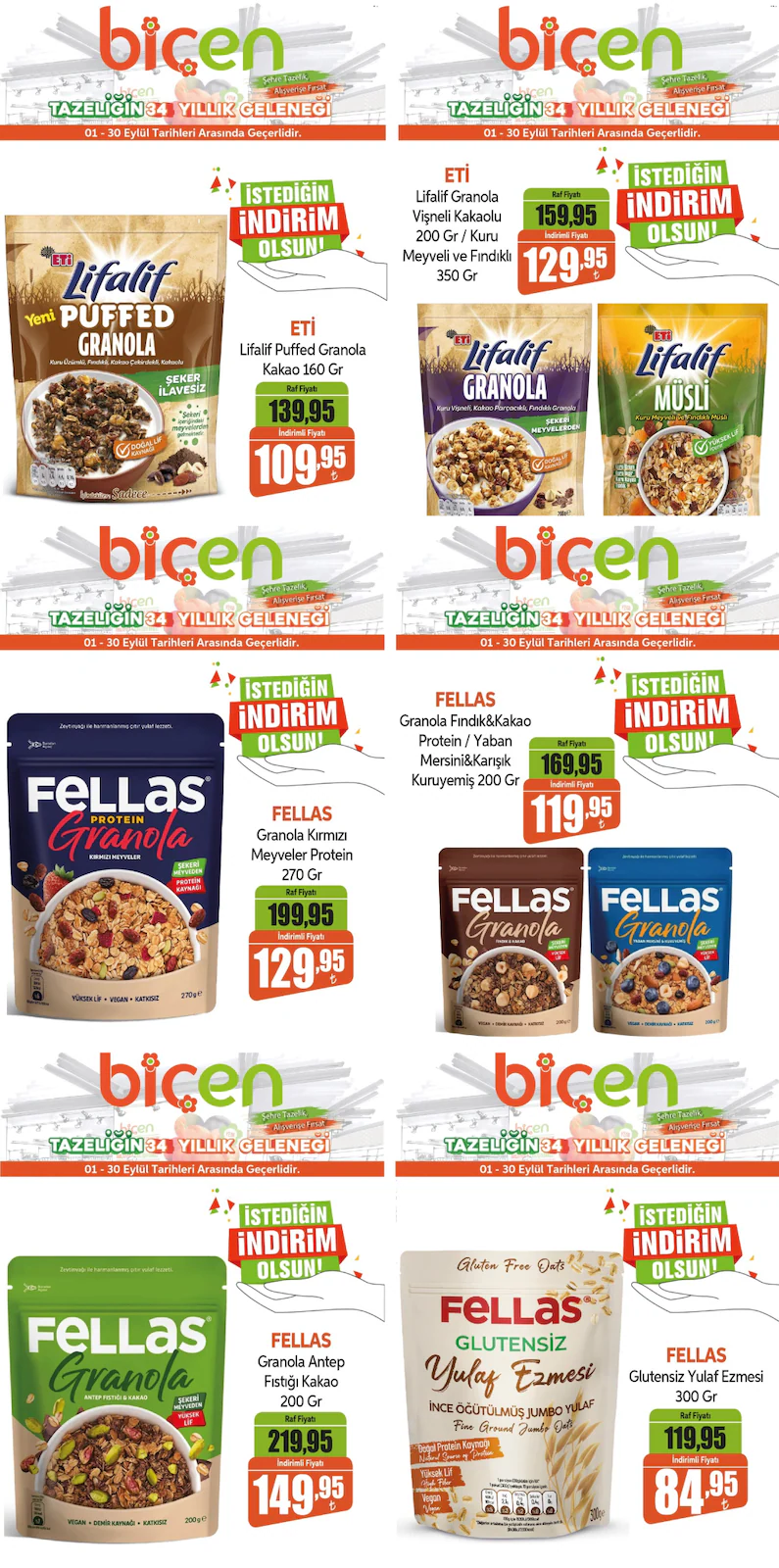 Biçen Market 1 Eylül 2026 İndirim Broşürü
