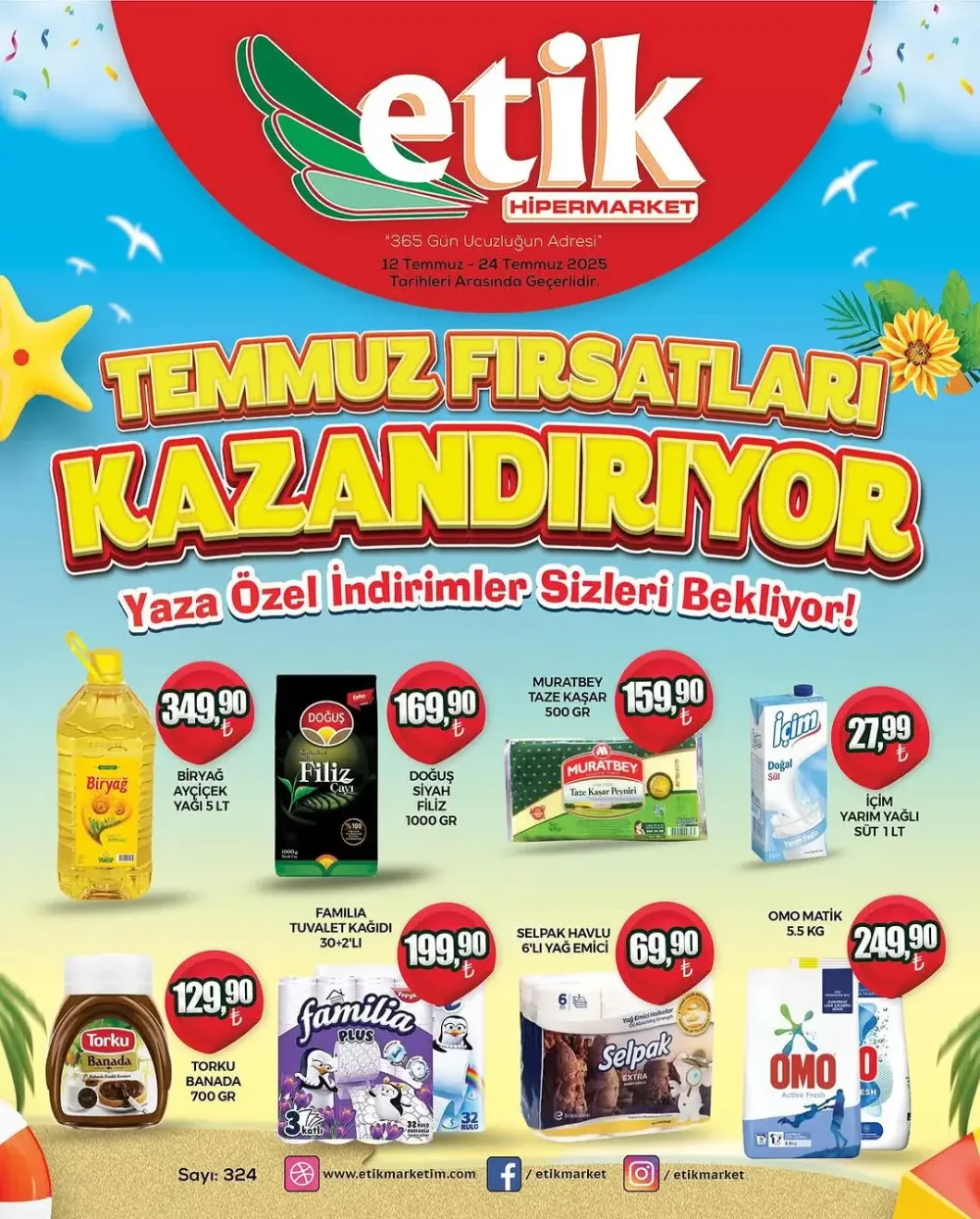 Etik Hipermarket İndirim Bülteni Broşürü - Temmuz Fırsatları