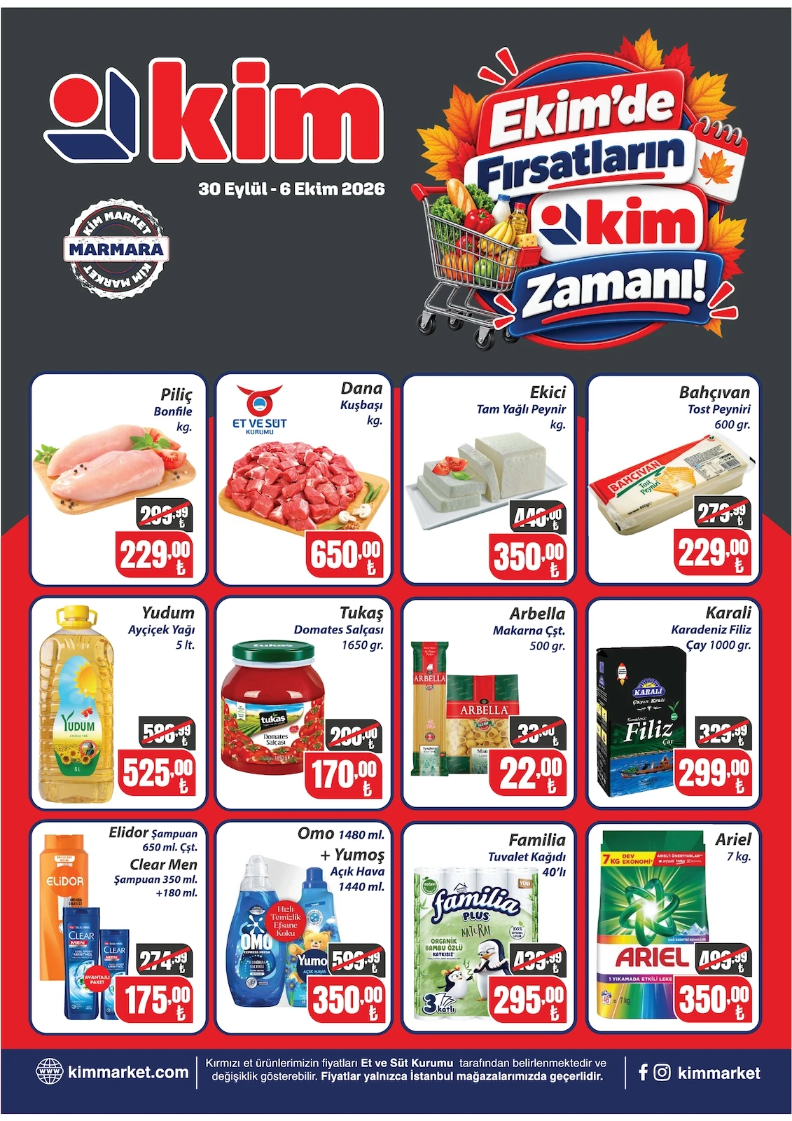Kim Market - İndirim Broşürü - Marmara 30 Eylül - 06 Ekim 2026