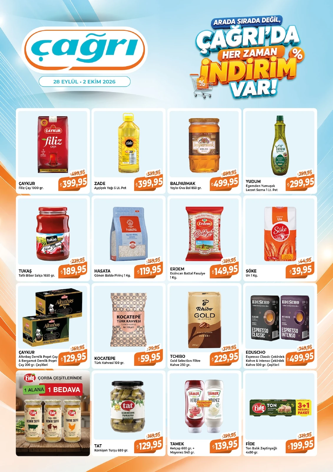 Çağrı Market - İndirim Broşürü 28 Eylül - 02 Ekim 2026