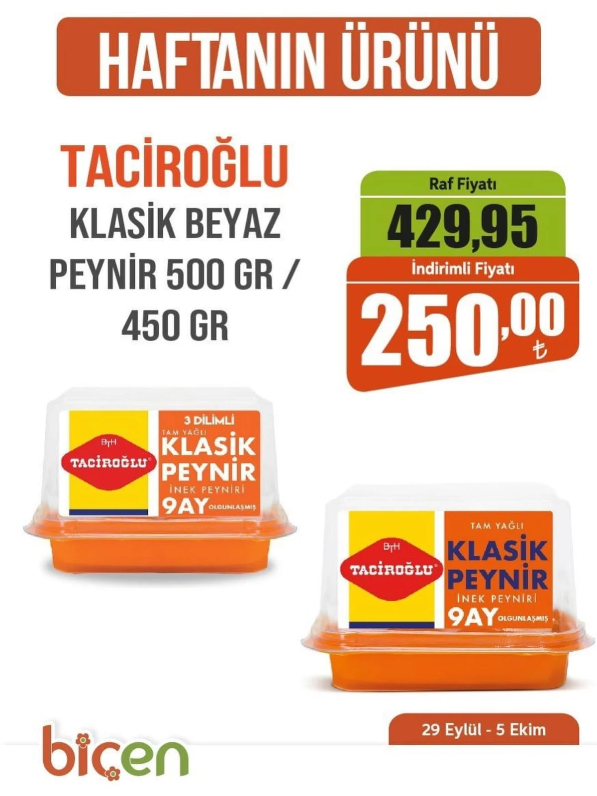Biçen Market - Haftanın Ürünü 29 Eylül - 05 Ekim 2026