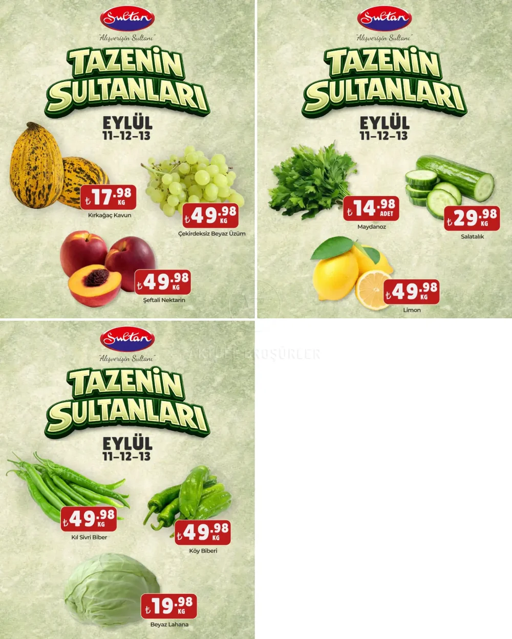 Sultan Market Hafta Sonuna Özel Meyve ve Sebze Reyonu Fırsatları