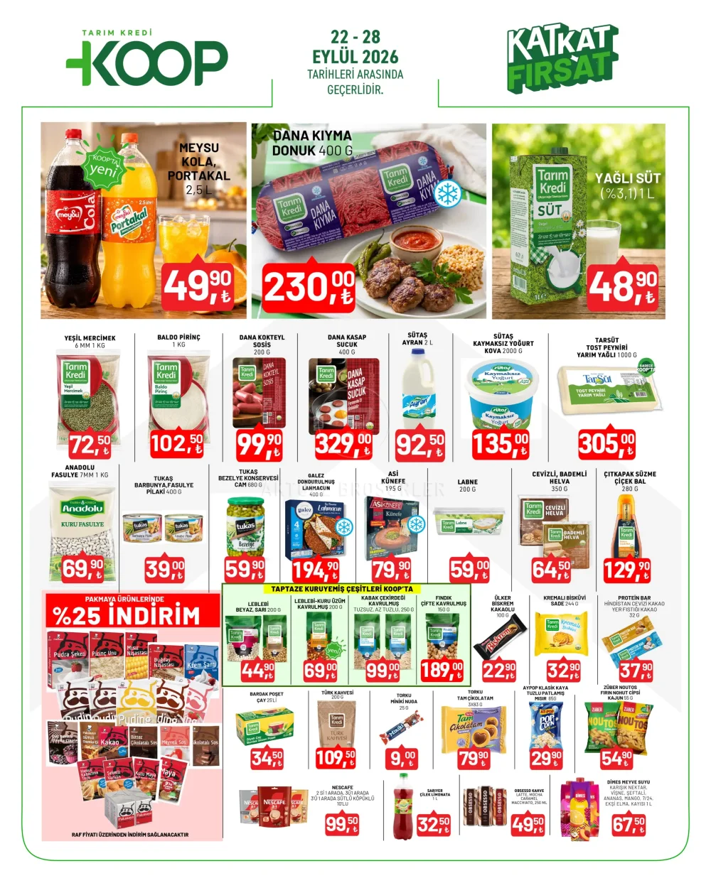 Tarım Kredi Market Tarım Kredi Kooperatif Market İndirim Bülteni Broşürü - Kat Kat Fırsat