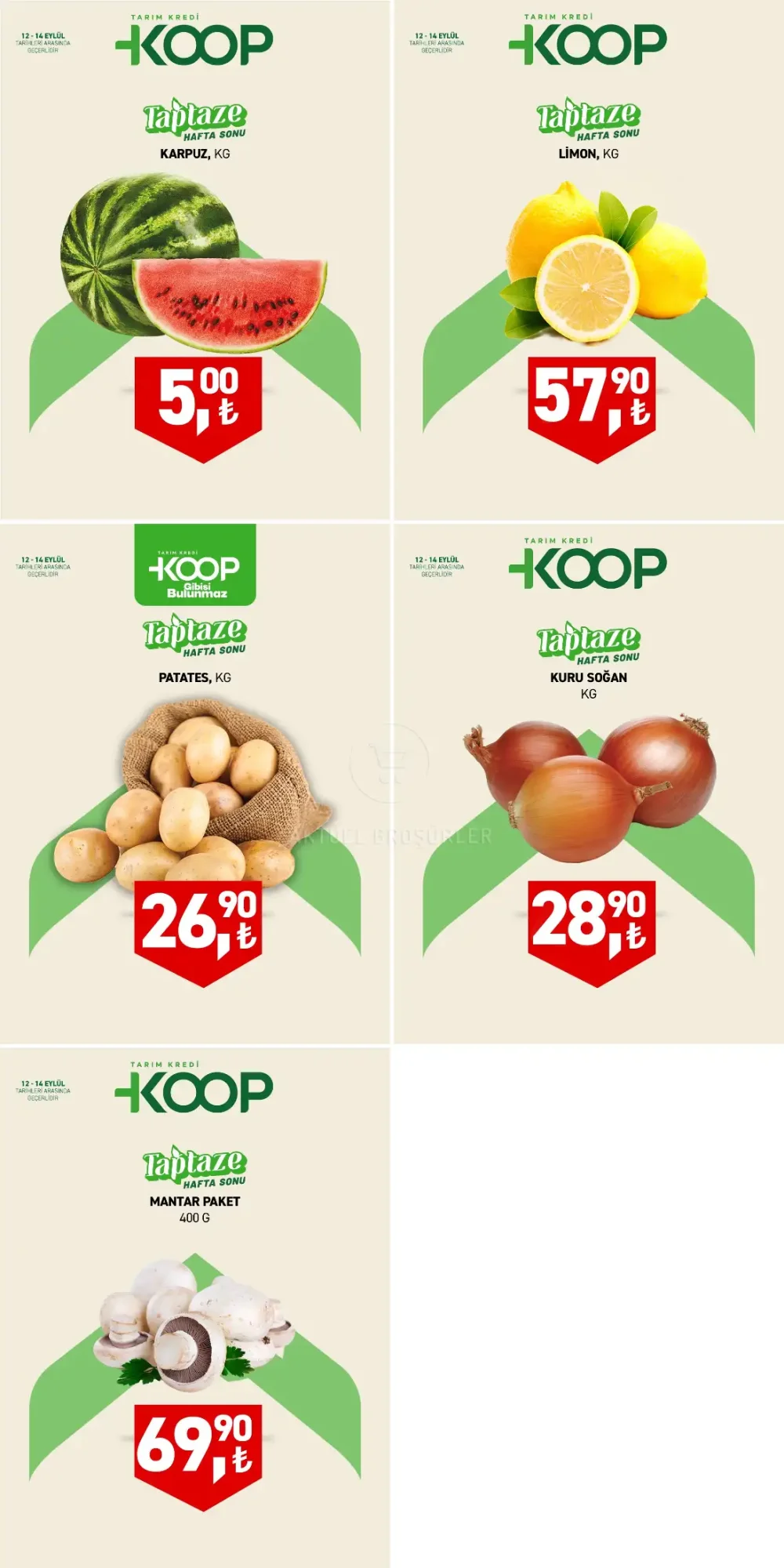 Tarım Kredi Market Hafta Sonu Meyve ve Sebze Reyonu Fırsatları