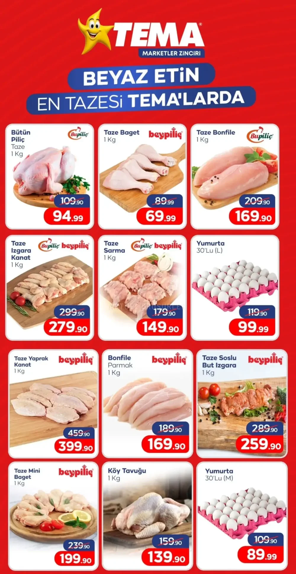 Tema Market Beyaz Et Ürünlerinde İndirimli Fiyatlar