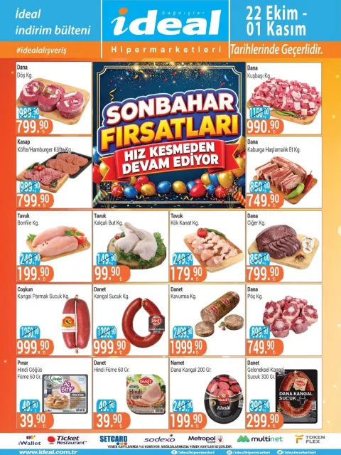 İdeal Market 22 Ekim 2026 İndirim Broşürü
