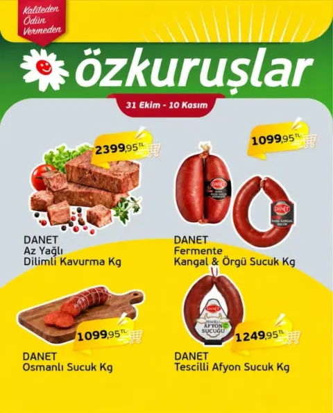 Özkuruşlar - İndirim Broşürü 31 Ekim - 10 Kasım 2026