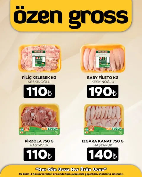 Özen Gross - İndirim Broşürü 30 Ekim - 01 Kasım 2026