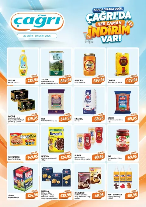 Çağrı Market - İndirim Broşürü 26 - 30 Ekim 2026