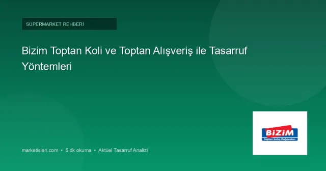 Toptan ve Perakende Karşılaştırması: Hangisi Daha Hesaplı?
