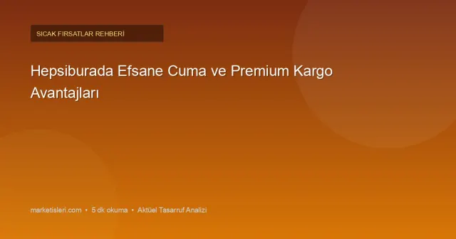 Hepsiburada Efsane Kasım (Efsane Cuma) ve Premium Avantajları